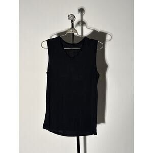 Premium viscose v neck tank top black undershirt men’s medium